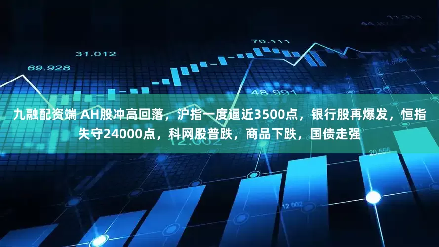 九融配资端 AH股冲高回落，沪指一度逼近3500点，银行股再爆发，恒指失守24000点，科网股普跌，商品下跌，国债走强